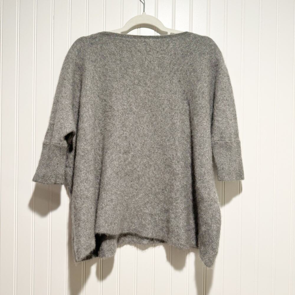 Garnet Hill Gray Cashmere Sweater Half Sleeves Size XL - Picture 5 of 5